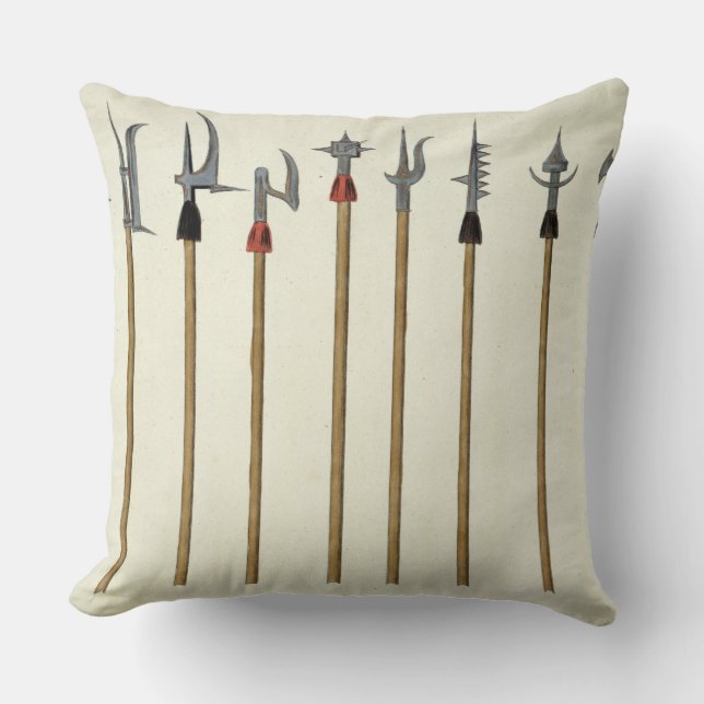 Coussin Lances, lances, halebardes et partisanes, plat (Recto)