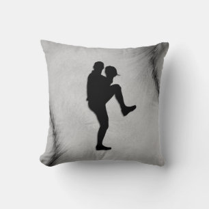 Coussin Lanceur de joueur de baseball en enroulement