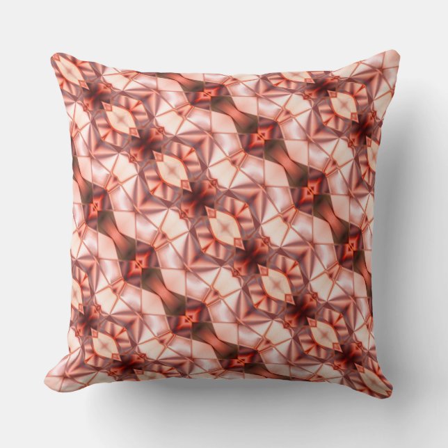 Coussin Landes Abstraites de rapport soyeux dans le vin ro (Recto)