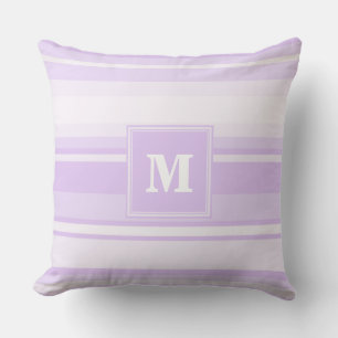 Coussin Landes lilas monogrammes