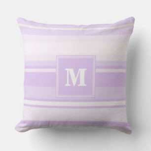 Coussin Landes lilas monogrammes