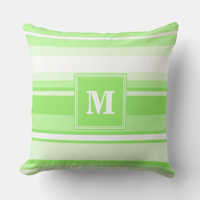 Coussin Landes vertes de chaux monogrammes (Recto)