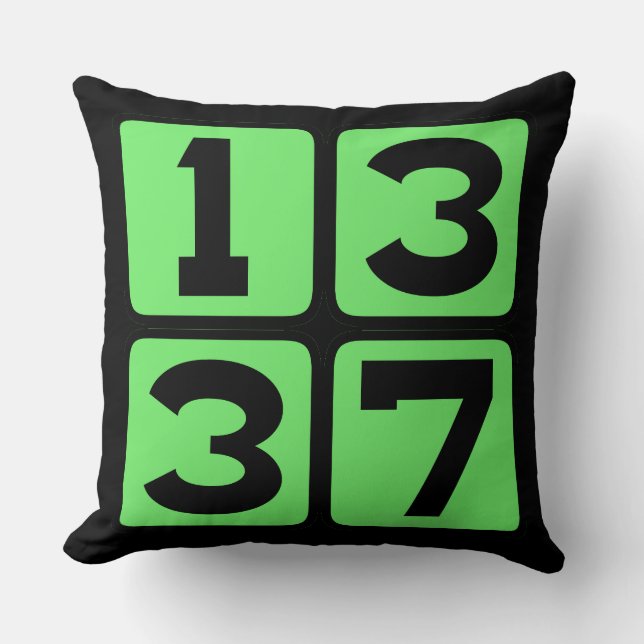 Coussin Langage 1337 Leet Leetspeak Eleet Internet Meme (Recto)