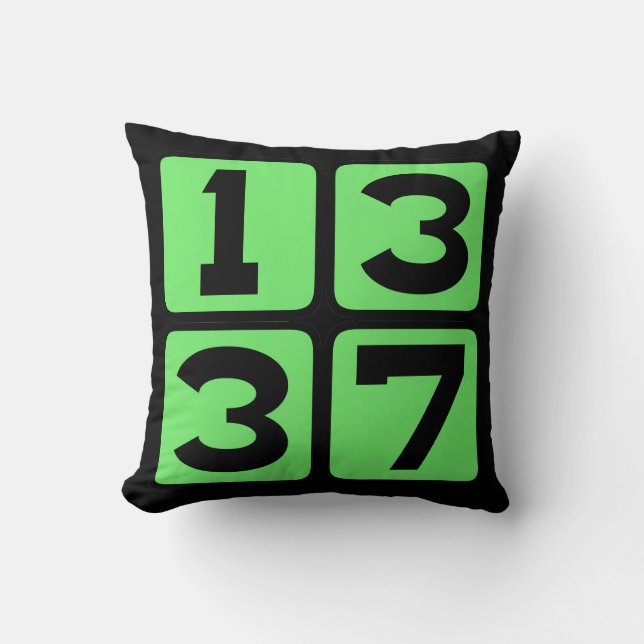 Coussin Langage 1337 Leet Leetspeak Eleet Internet Meme (Recto)