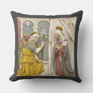 Coussin L'ange Gabriel l'Annonciation à Marie