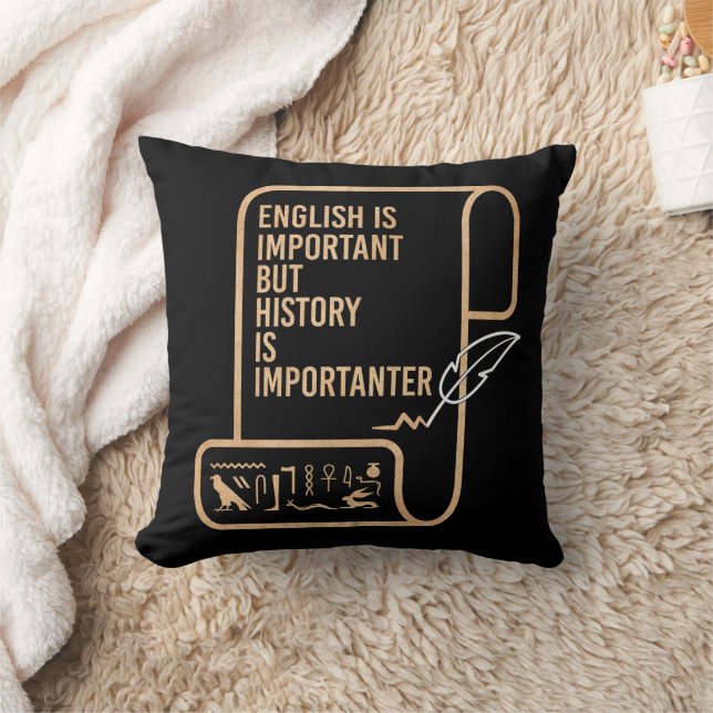 Coussin L'Anglais Est Important, Mais L'Histoire Est Impor (Couverture)