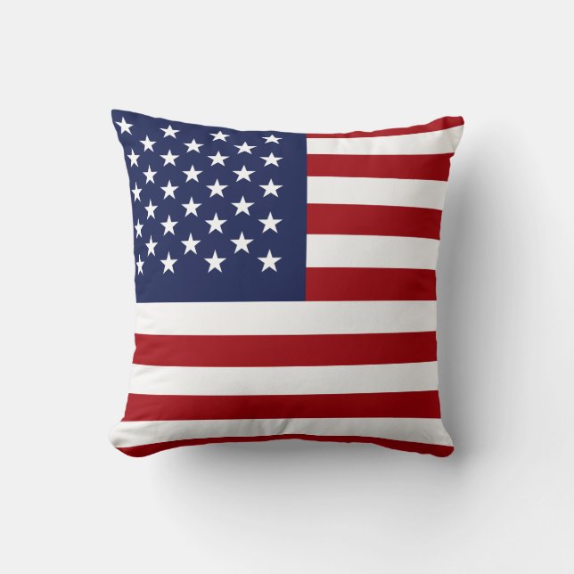 Coussin L'Angleterre et le drapeau américain (Recto)
