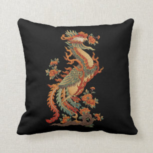 Coussin L'animal sacré chinois de Phoenix Feng