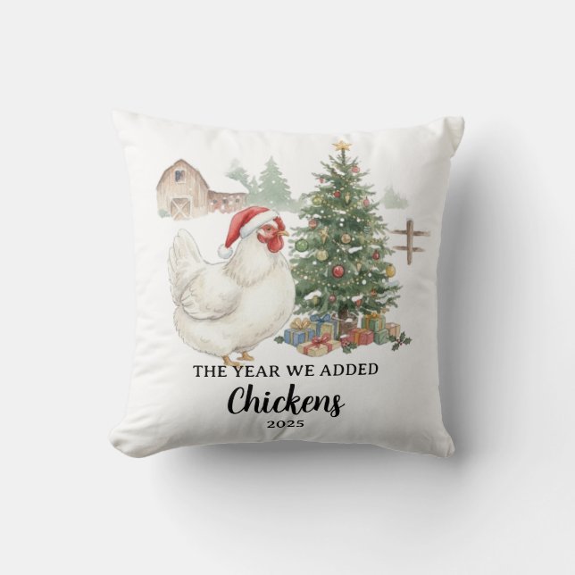 Coussin L'Année Où Nous Avons Adopté Des Poules Élevage De (Recto)