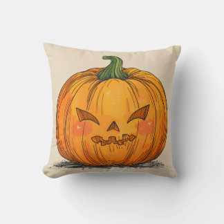 Coussin Lanterne Jack O' éffrayant