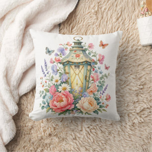 Coussin Lanterne Papillon Floral Cottagecore