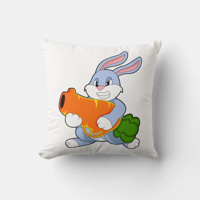 Coussin Lapin avec carotte (Recto)
