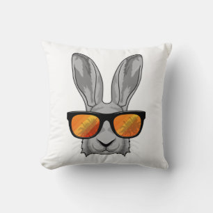 Coussin Lapin avec lunettes de soleil