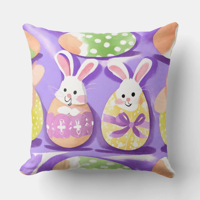Coussin lapin avec oeufs de pâques (Recto)