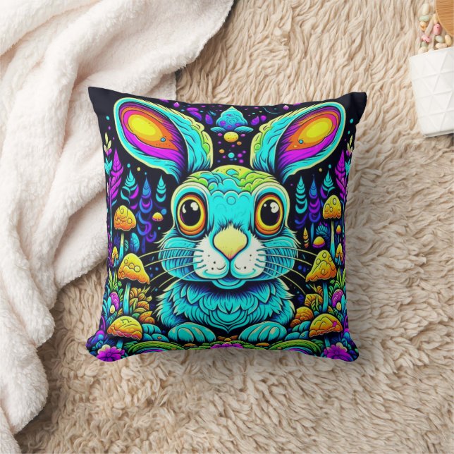 Coussin Lapin bizarre 16x16 (Couverture)