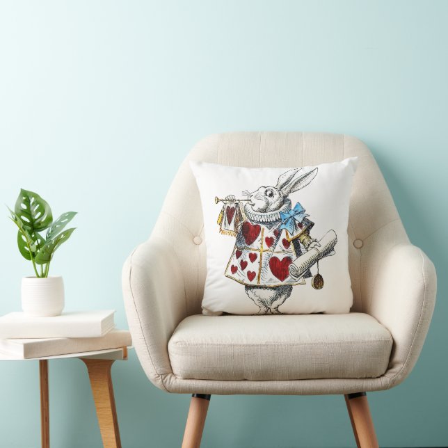 Coussin Lapin Blanc Alice au Pays des Merveilles Lapin de  (Chaise)