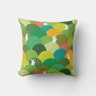 Coussin Lapin Caché Dans Les Collines Jeter L'Oreiller