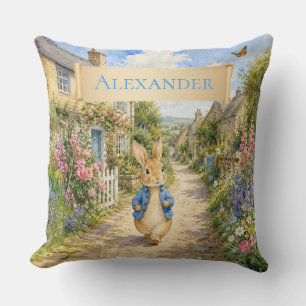 Coussin Lapin Classique Personnalisé dans une Ville Anglai