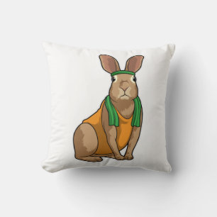 Coussin Lapin comme coureur avec serviette
