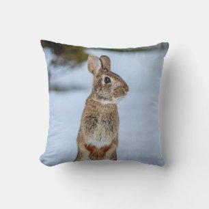 Coussin Lapin dans la neige