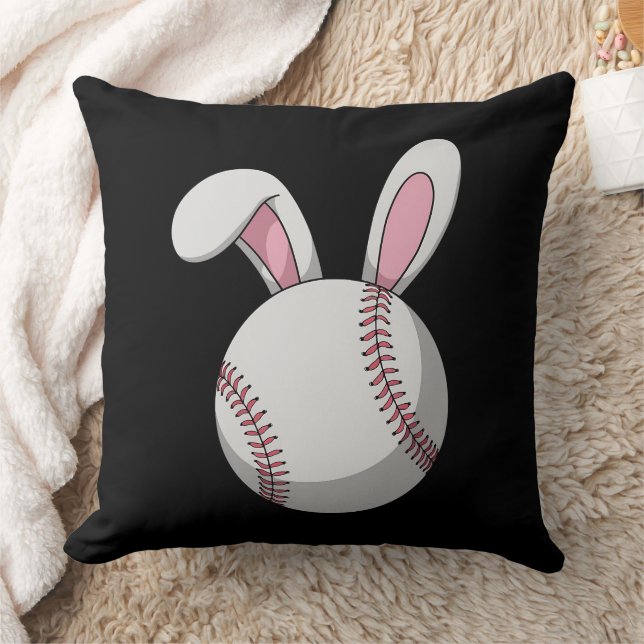 Coussin Lapin de baseball de Pâques aux oreilles de lapin  (Couverture)