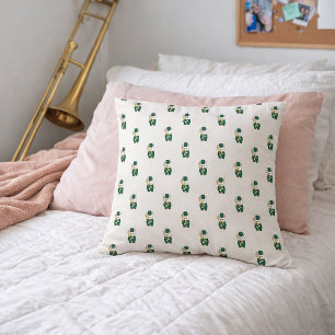 Coussin Lapin de la fanfare avec trombone vert or