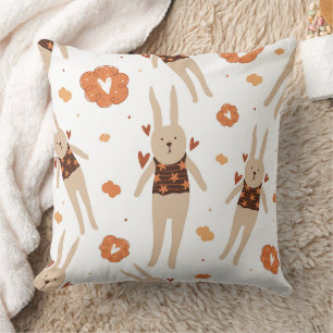 Coussin Lapin de l'art folklorique fantaisiste, caractère