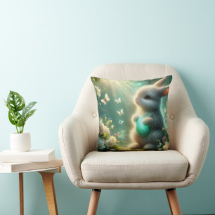 Coussin Lapin de Pâques de la Forêt Enchantée de Bois