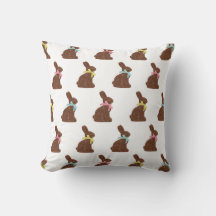 Lapin de Pâques en chocolat & œufs décorés colorés
