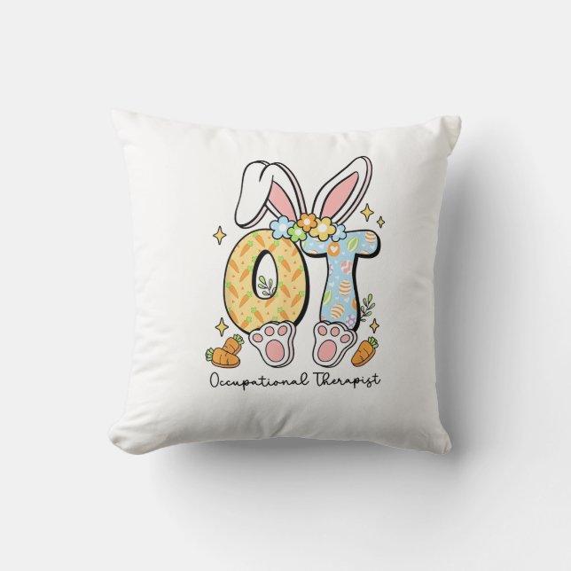 Coussin Lapin de Pâques en ergothérapie ET ER ES Printemps (Recto)
