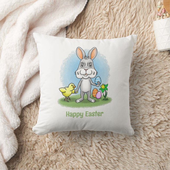 Coussin lapin de Pâques et la poule (Couverture)