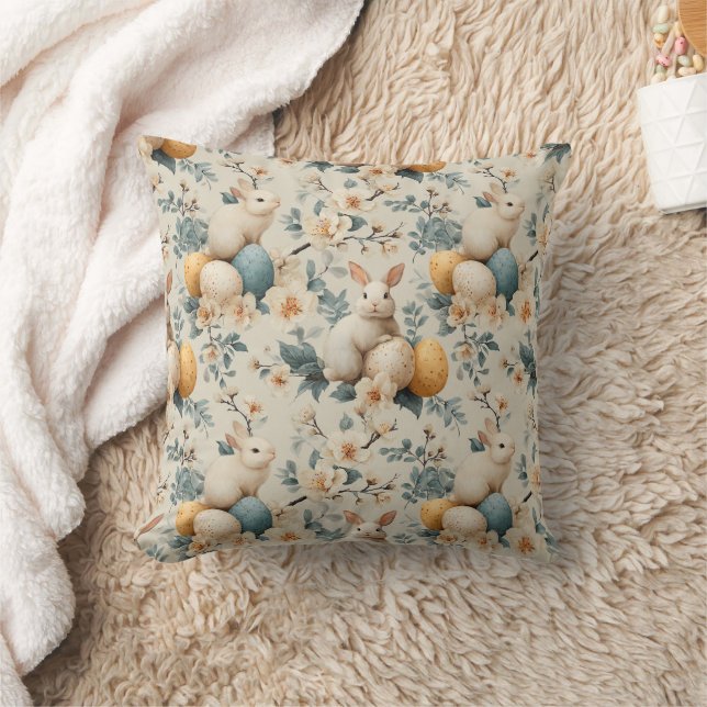 Coussin Lapin de Pâques Floral Vintage (3) (Couverture)