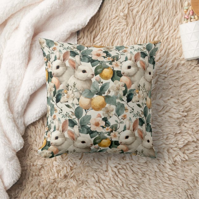 Coussin Lapin de Pâques Floral Vintage (9) (Couverture)