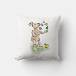 Coussin Lapin de Pâques jongleur