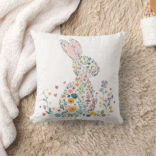 Coussin Lapin de Pâques joyeux