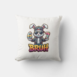 Coussin Lapin de Pâques Mème Bruh Drôle 6 7 Œufs de Pâque