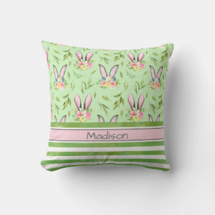 Coussin Lapin de Pâques Oreilles et rayures