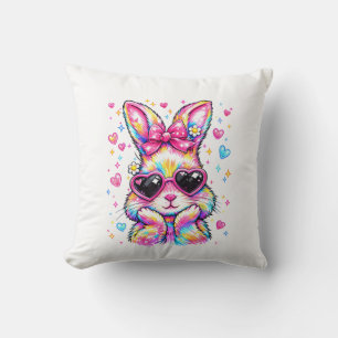 Coussin Lapin de Pâques Tie Dye Mignon Coquette Femmes Gi