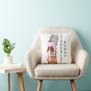 Coussin Lapin de voyage de dessin animé mignon Italie vaca