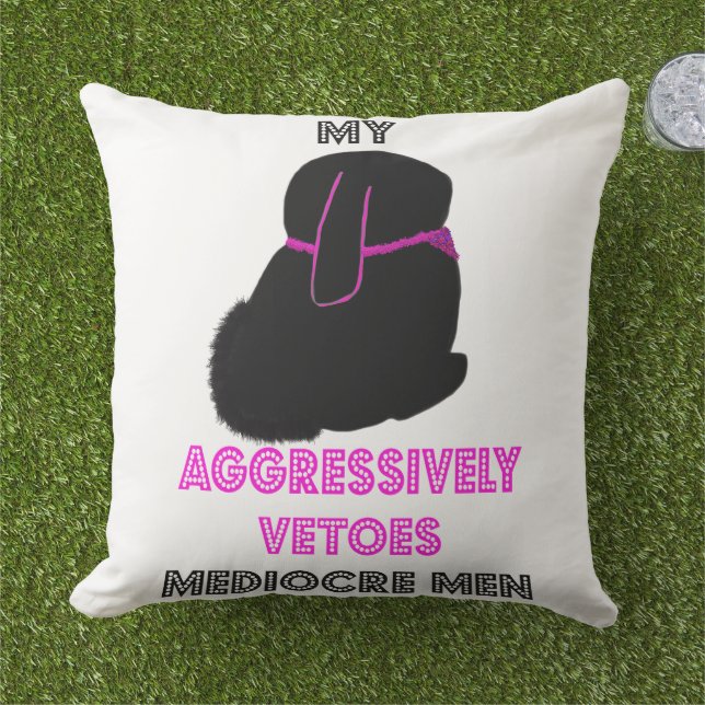 Coussin Lapin drôle avec goût (Herbe)