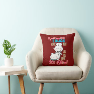 Coussin Lapin Drôle Mignon Je Veux Juste Toucher Ton Derri