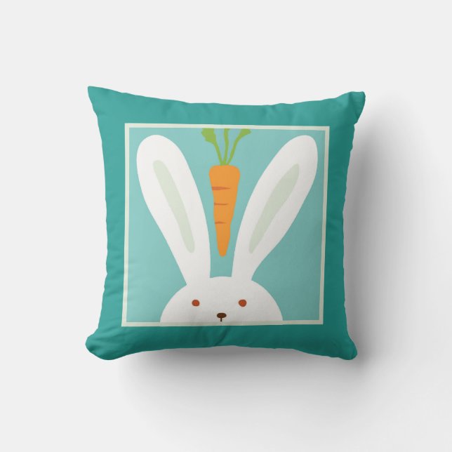 Coussin Lapin et carotte (Recto)