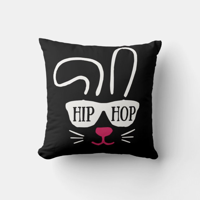 Coussin Lapin Lapin Hip hop Pâques (Recto)