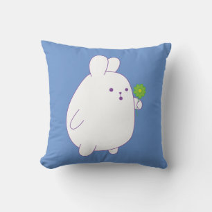 Coussin lapin mignon avec fleur