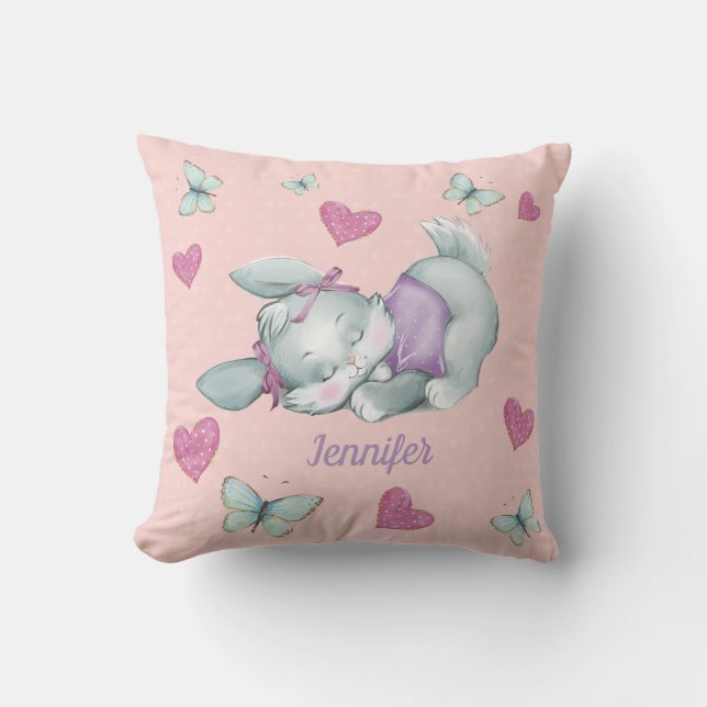 Coussin Lapin nommé fait sur commande de sommeil dans le (Recto)