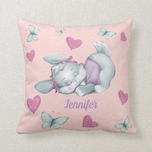 Coussin Lapin nommé fait sur commande de sommeil dans le