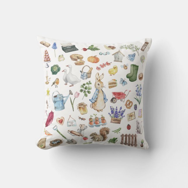 Coussin lapin personnalisé Pierre (Recto)