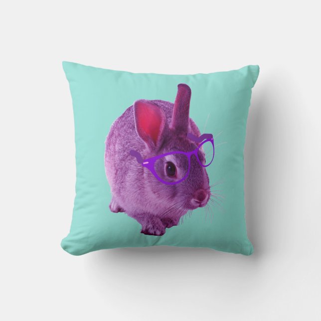 Coussin Lapin rose à Sunnies (Recto)