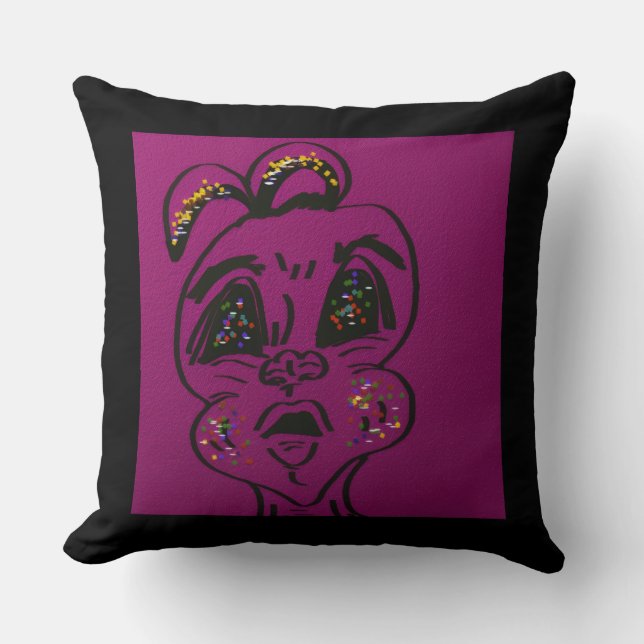 Coussin Lapin sans méfiance (Recto)