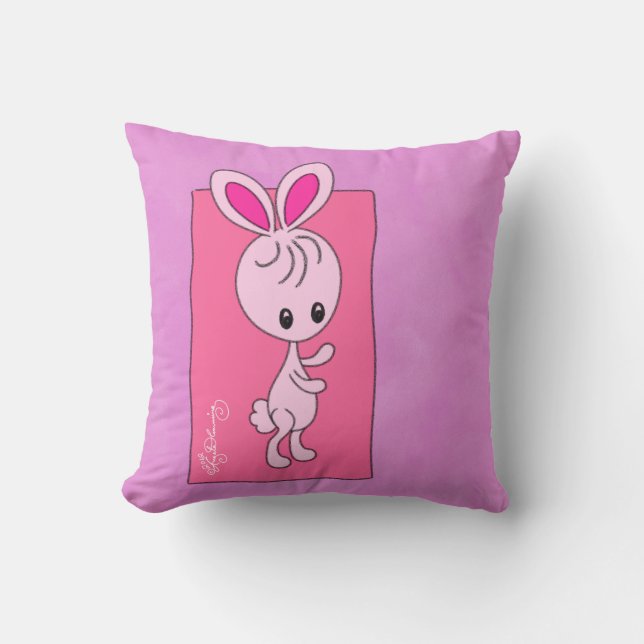 Coussin Lapin "violet" (Recto)